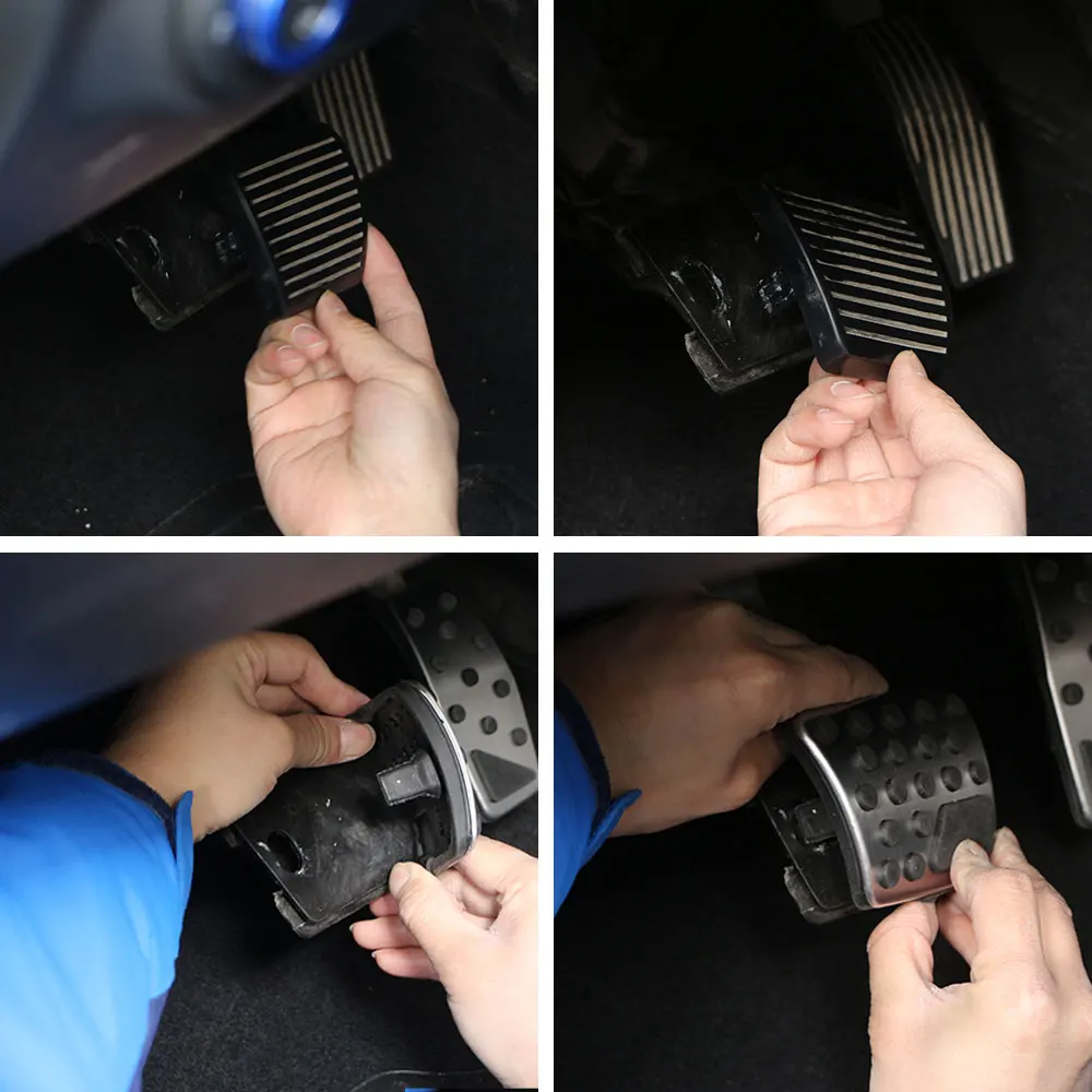 Für Jeep Compass 2017-2025 Rengade 2015-2025 LHD Pedale Pedal Abdeckung Gas Bremse Fußstütze Pedal Abdeckung pad Schutz Zubehör – Detail 11