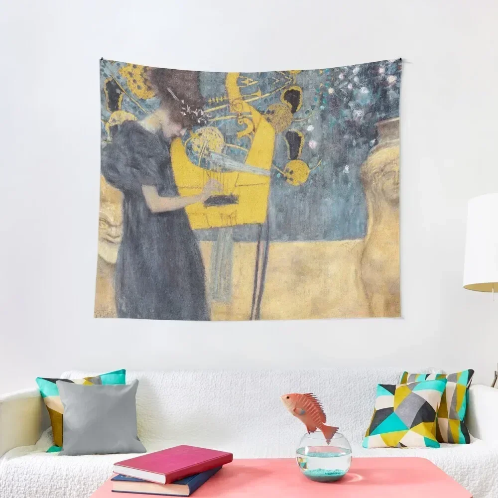 

Gustav Klimt - Music Tapestry Aesthetic Room Decoration Things To The Room Tapestry