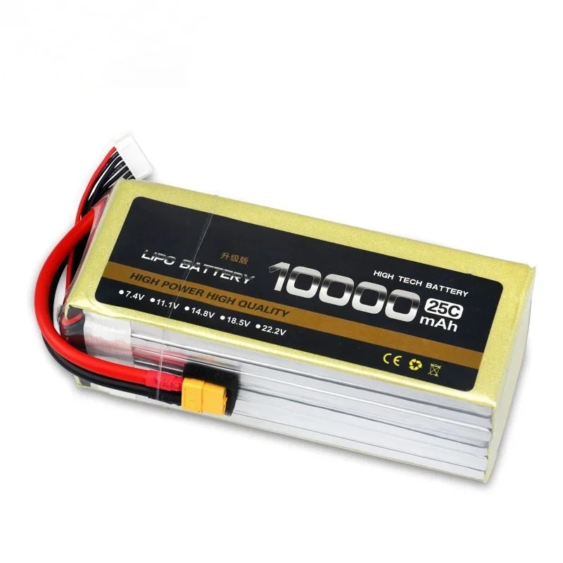 In Stock New 10000mAh 14.8V 4S 25C LiPo Batterr for FPV Drones Remote Control Car Parts Model Aircraft Mini Trucks Toy Airplanes