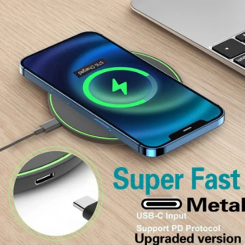 Fast Charger For Ulefone Armor 27T Pro Google Pixel 6 Pro OPPO Find X5 X3 Pro Doogee Wireless Charging Pad Power Phone Accessory