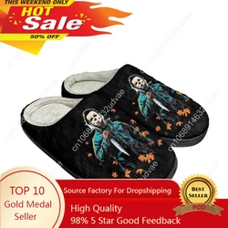 Terror Michael Myers Cotton Custom Slippers Mens Womens Sandals Plush Casual Keep Warm Shoes Thermal Soft Plush Non-Slip Slipper