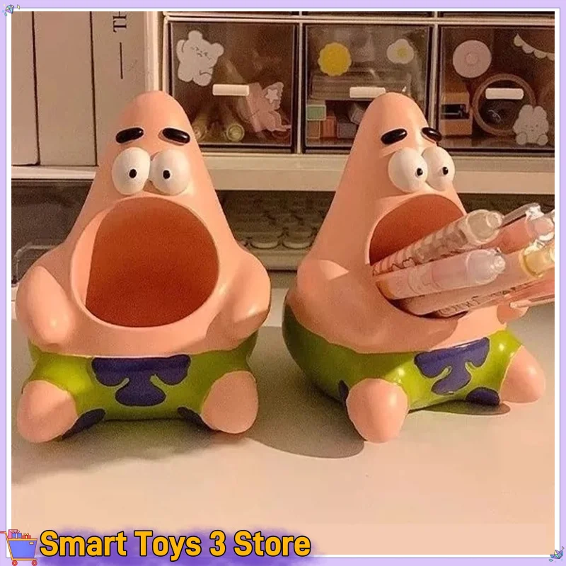 New Creative Cartoon Patrick Star Pen Holder Storage Container Cute Doll Models Children Toy Anime Peripherals