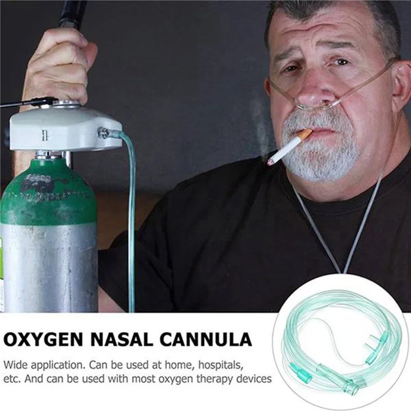 

M15K-90Pcs Oxygen Cannulas 2 Meters Nasal Cannula Soft Nasal Oxygen Tubing O2 Cannula For Adults