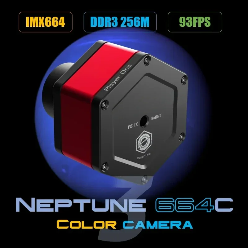 Player One NEPTUNE USB3.0 Color Camera 664C On Planet Series Imaging Astrophotography Accessories CMOS Playerone