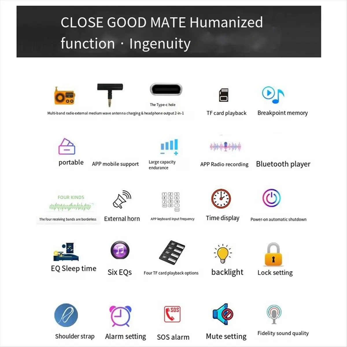 

New -777 FM MW SW VHF Full-Band Bluetooth Radio Fingertip Gyroscope Mini Radio Multi-Function Mini Speaker