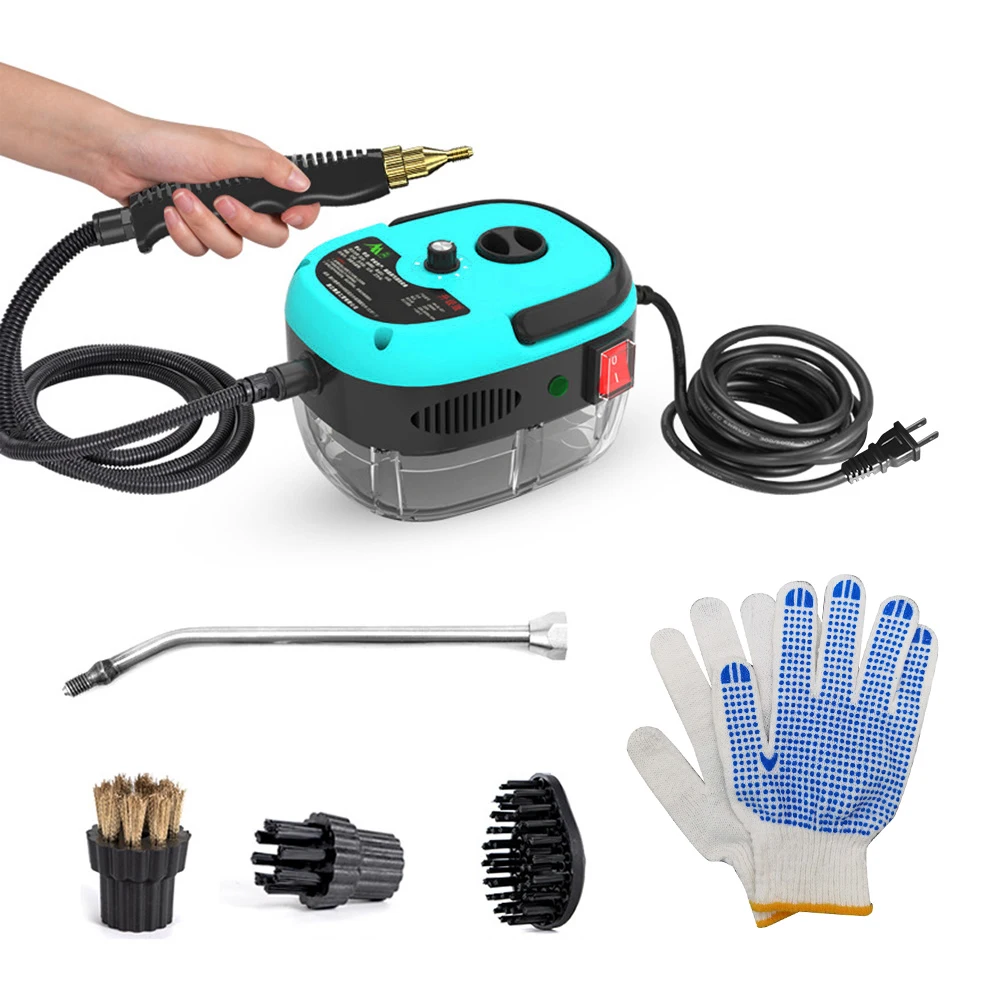 2500W Portable Handheld Steam Cleaner High Temperature Pressurized Steam Cleaning Machine with Brush Heads and Gloves for Car