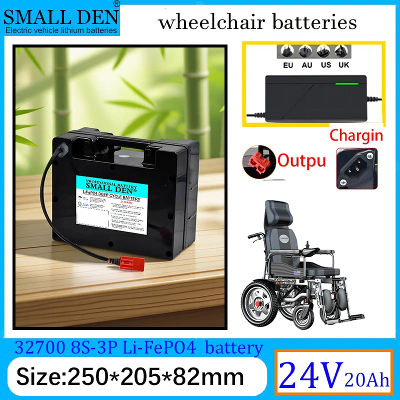 

НОВЫЙ 24 В 20 Ач Lifepo4 электрический аккумулятор для инвалидной коляски 850 Вт 8S3P для электроинструмента для скутера 25,6 В + зарядное устройство 29,2 В 5 А