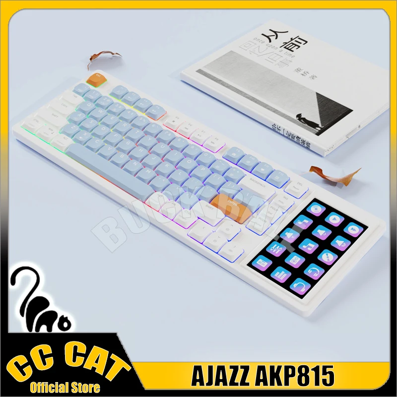 

Ajazz AKP815 Mechanical Keyboard With 4.95Inch LCD Screen 81Keys RGB Backlit Wired Keyboard Office Keyboard For Win/Mac/iOS Gift