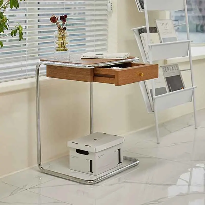Storage Edge Table,Metal Tea Table,Creative Wooden Coffee Table,Living Room Side Table,Bedside Table,Nordic Furniture,Customized