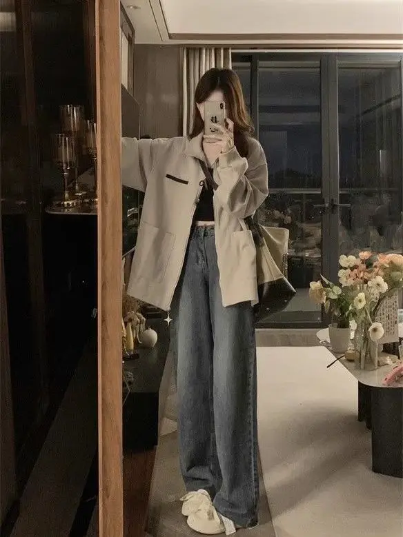 

Куртки женские со шнуровкой, одинаковые школьные альтернативные уличные пальто в стиле кибер с разрезом, оранжевые карго, романтическая женская одежда, однотонные цветные блоки для девочек