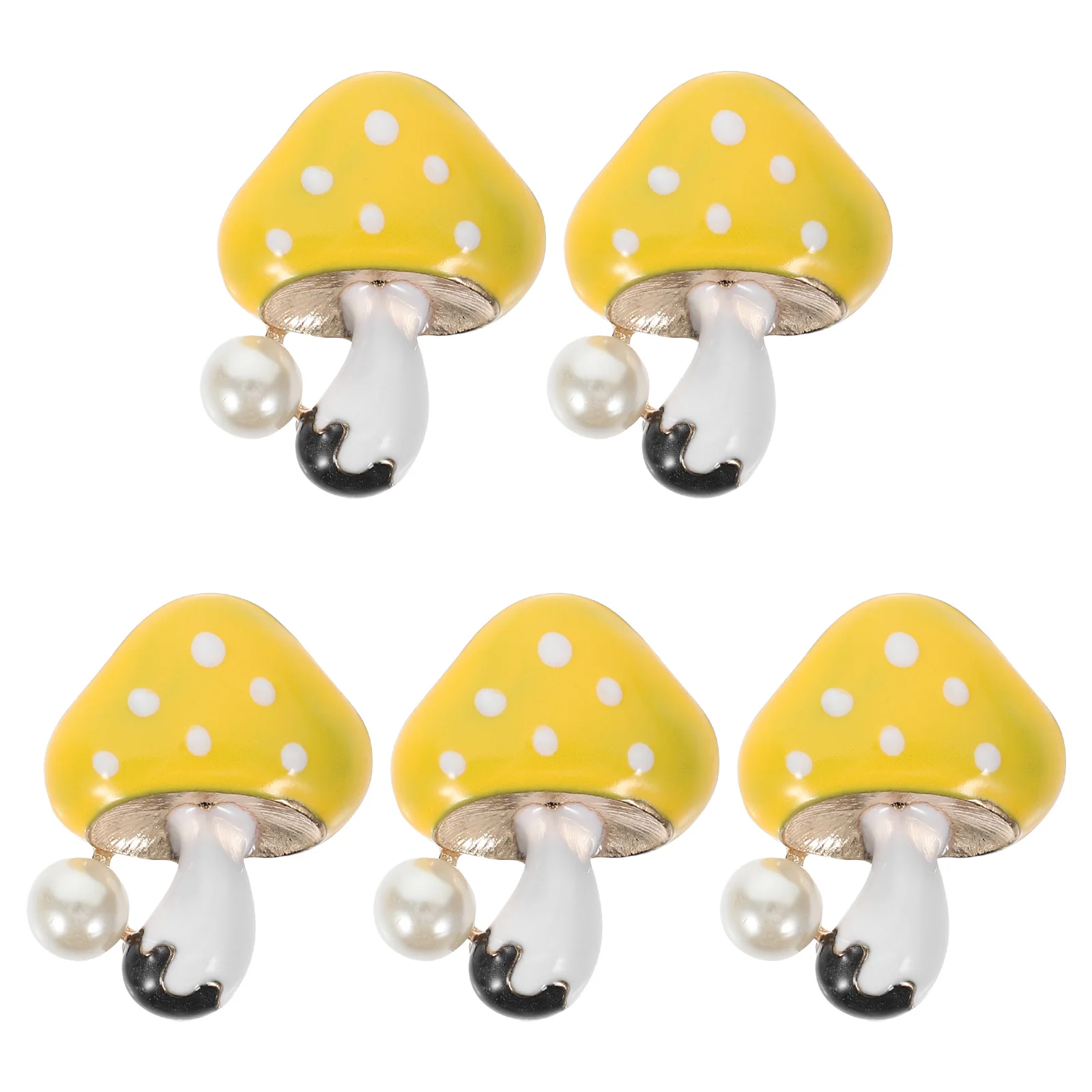 

5pcs Air Air Vent Ornament Vent Clip Mushroom Charm DIY Alloy Accessories Yellow Cute Ornament for Women Car Fragrance