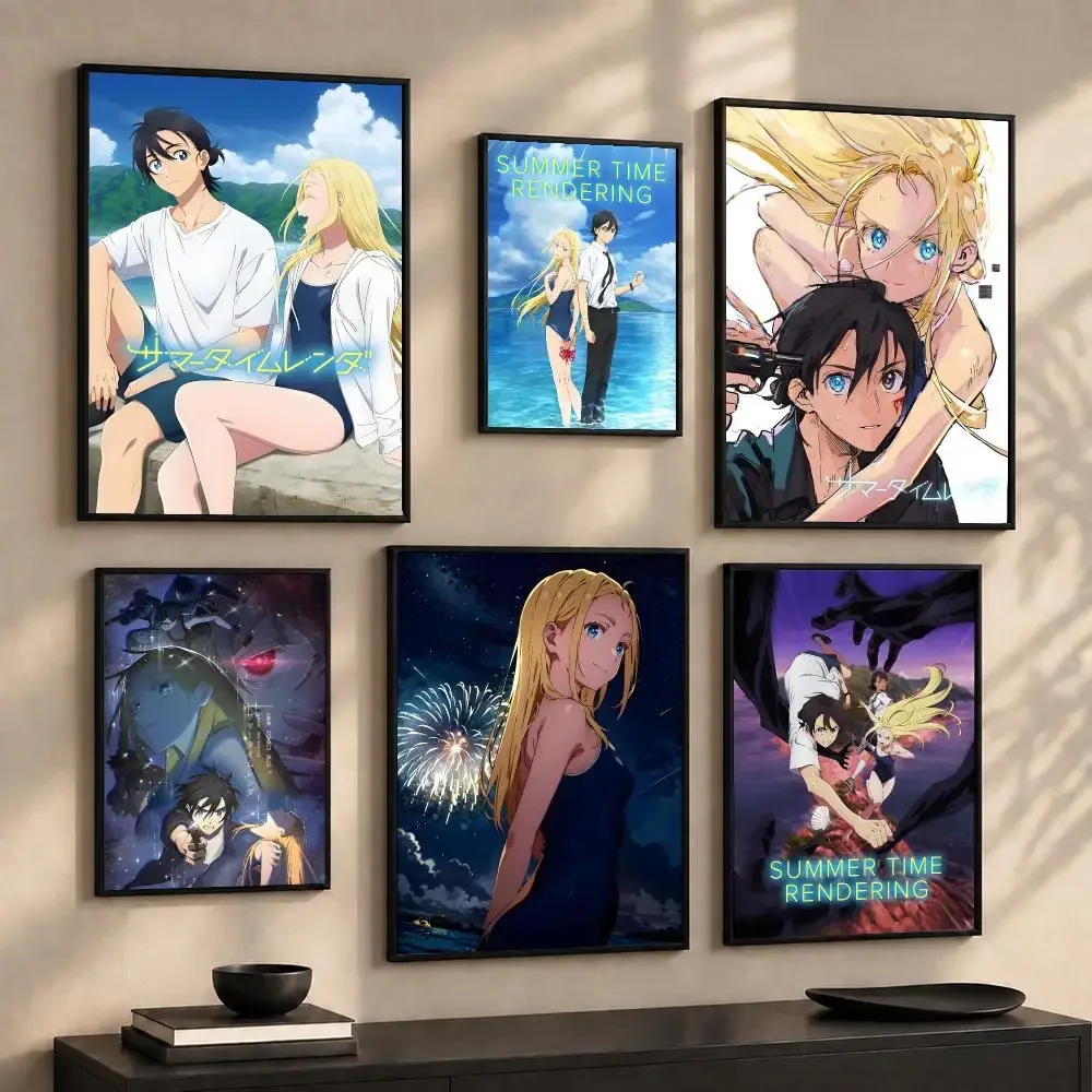 Mysterious Anime S-Summer Time R-Rendering Poster Wall Art Print Sticker for Bedroom Living Room Dorm Office Modern Home Decor