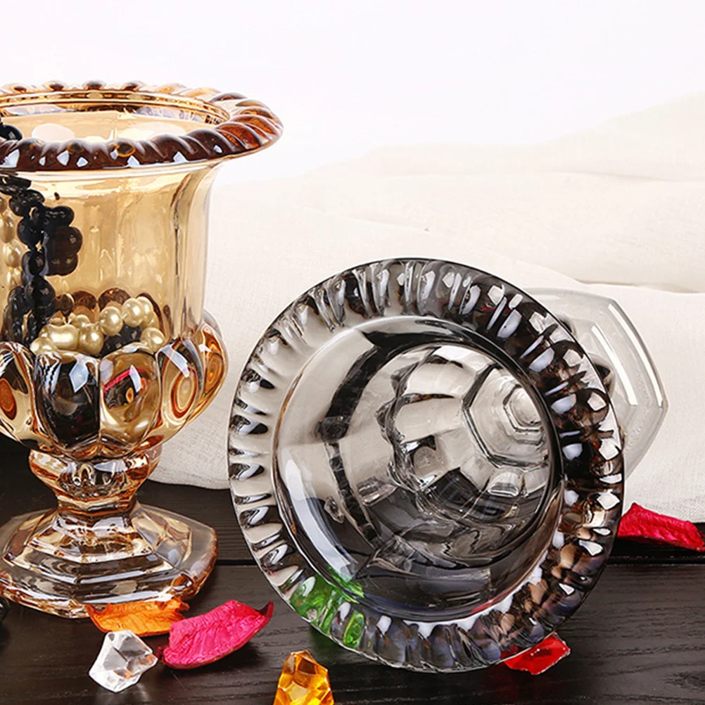 

Home Vase for Decor Centerpiece Table Decorations Dark Grey Glass Vases Vintage