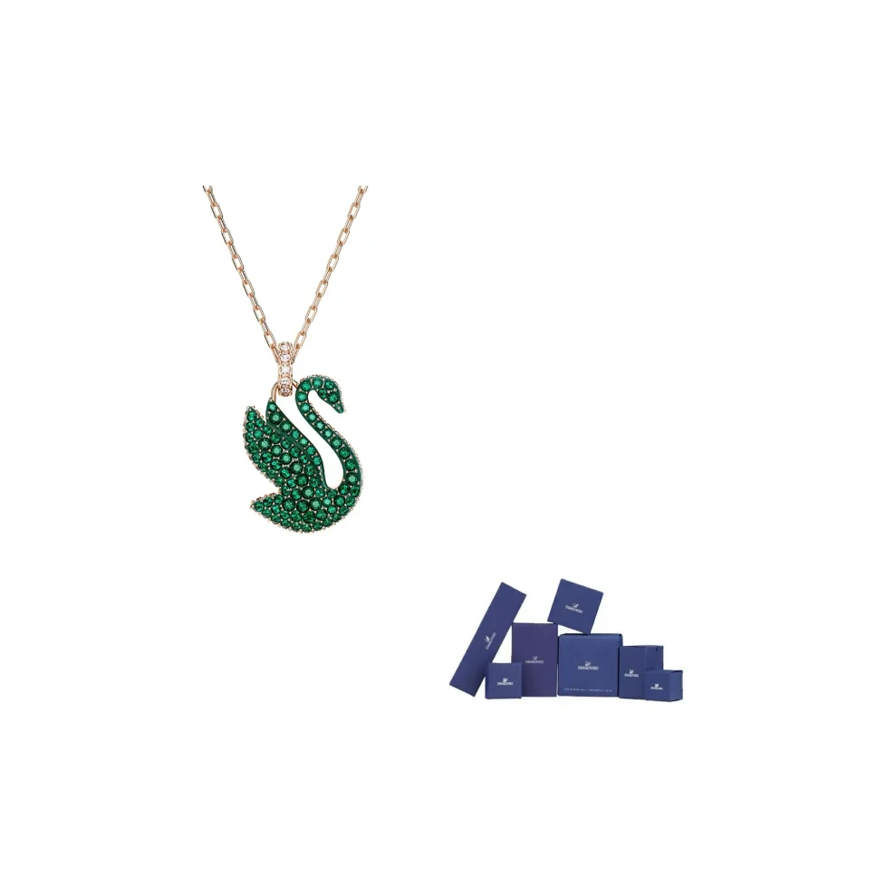 Swarovski Swan Necklaces Women's Green 5650067