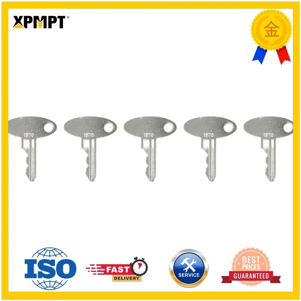 5252 1570 5PCS Ignition Keys Compatible With Vermeer Chipper 935 Compatible With Wacker L30