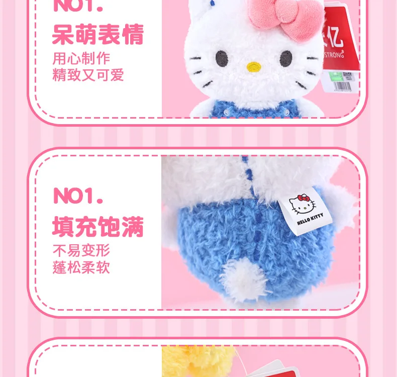 Sanrio Hello Kitty Melody Cinnamoroll Keroppi Badbadtz-Maru Stofftiere Anhänger Plüschtiere Schlüsselanhänger Anime Schlüsselanhänger Geburtstagsgeschenk – Detail 5