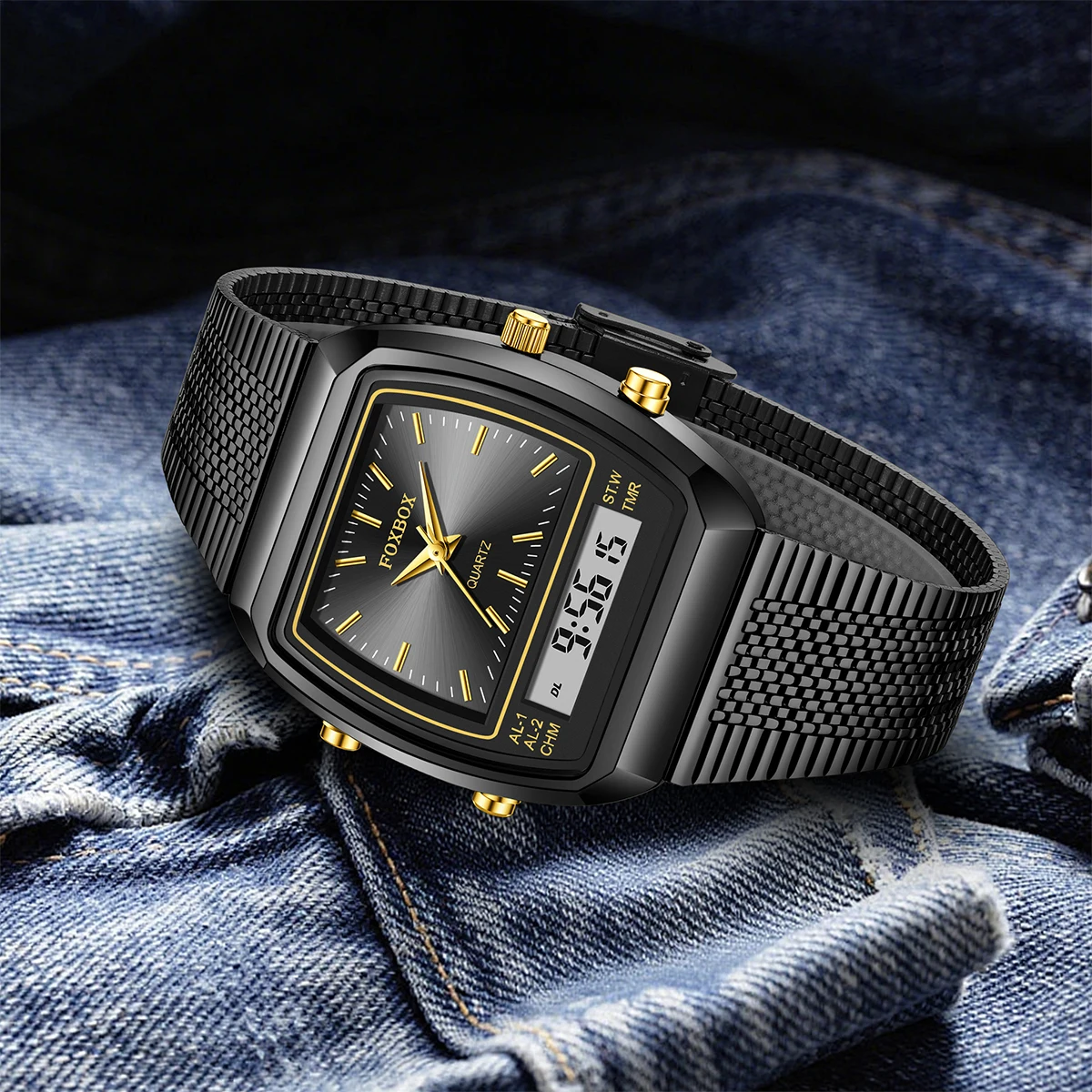 LIGE Men's Watch Electronic Watch Fashion Multifunction Dual Display Clock Luminous Waterproof Casual Digital Watches Relógio