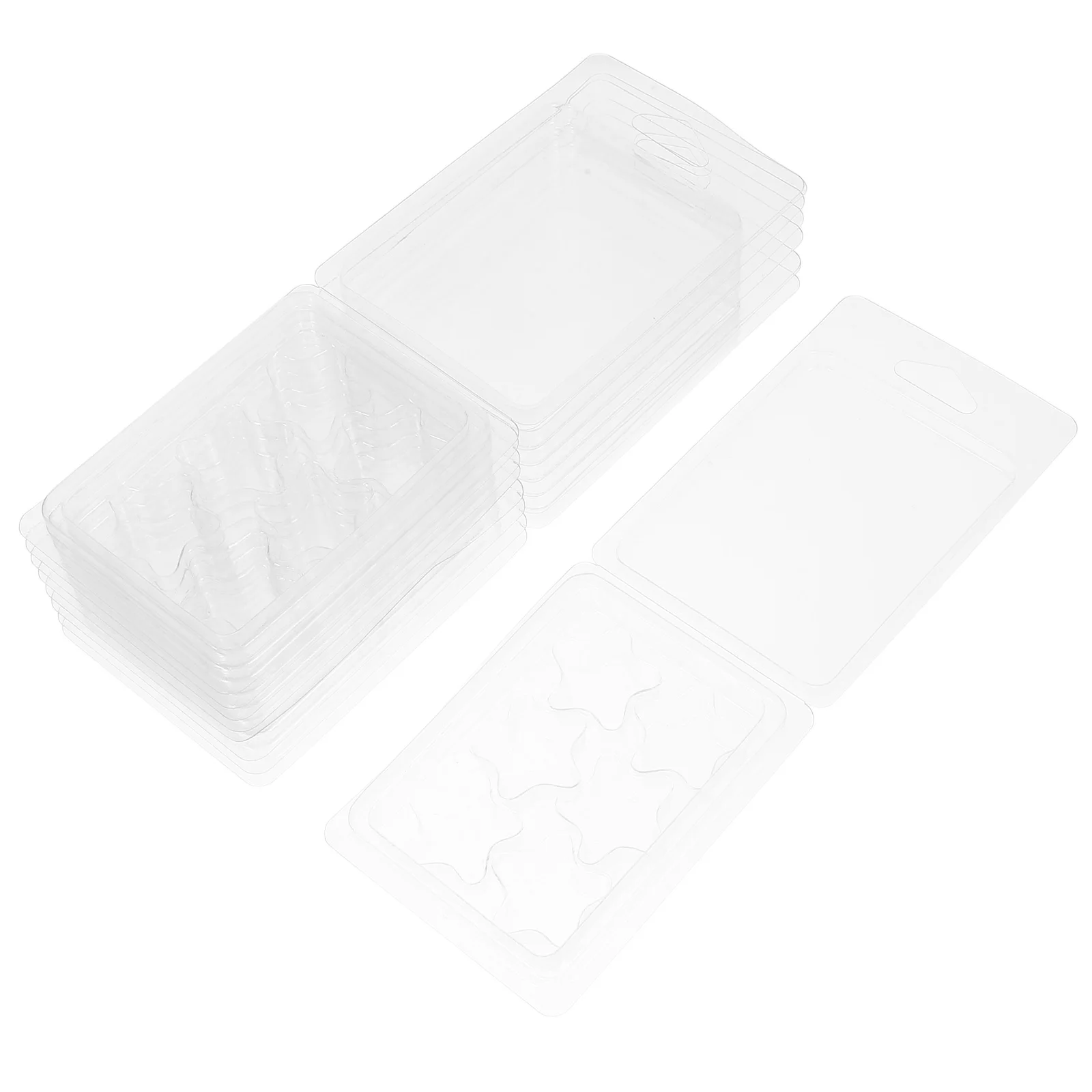 

10 Pcs Scented Wax Melts Elegant Clear Plastic Containers Clamshells Star Pattern Empty Boxes for DIY Crafts Storage