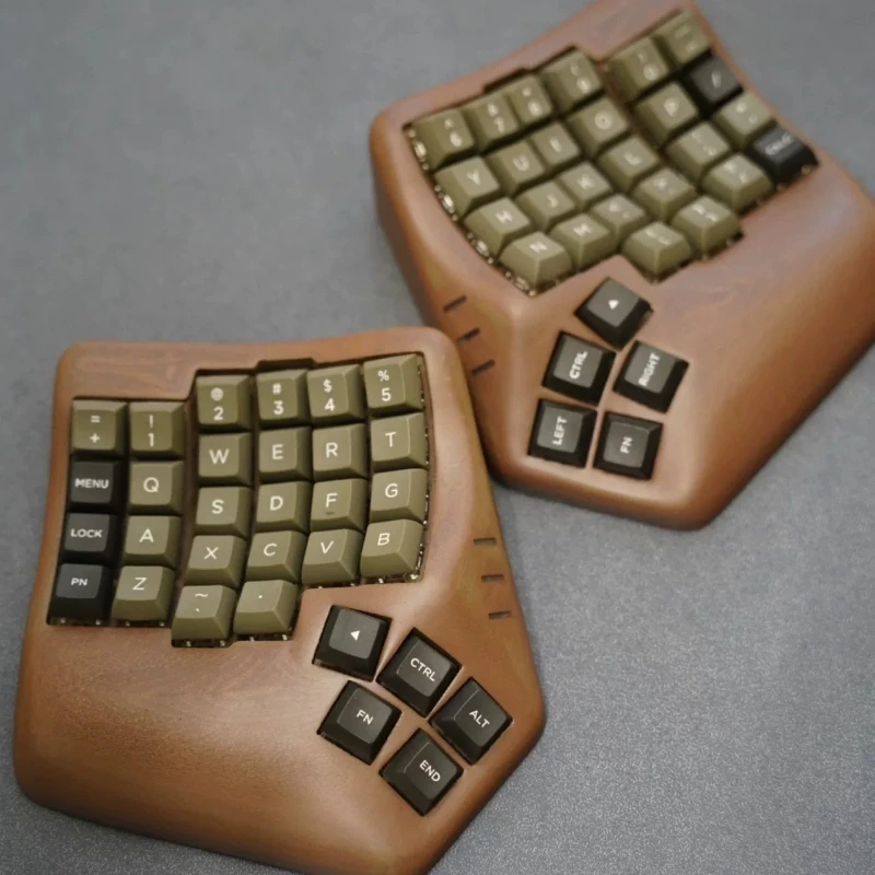 Ego62 Bluetooth Curved Split Keyboard Custom Soldered Switch Dual Mode FDM 3D Printing PLA/ABS Material ZMK Ergonomic Keyboard