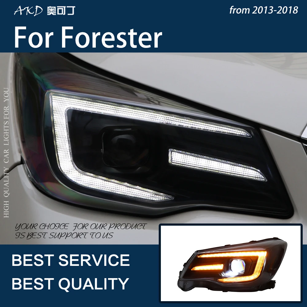 أضواء السيارة ل فورستر 2013-2018 LED مجموعة المصابيح الأمامية للسيارات ترقية مصباح ديناميكي العارض عدسة أدوات اكسسوارات تجميل