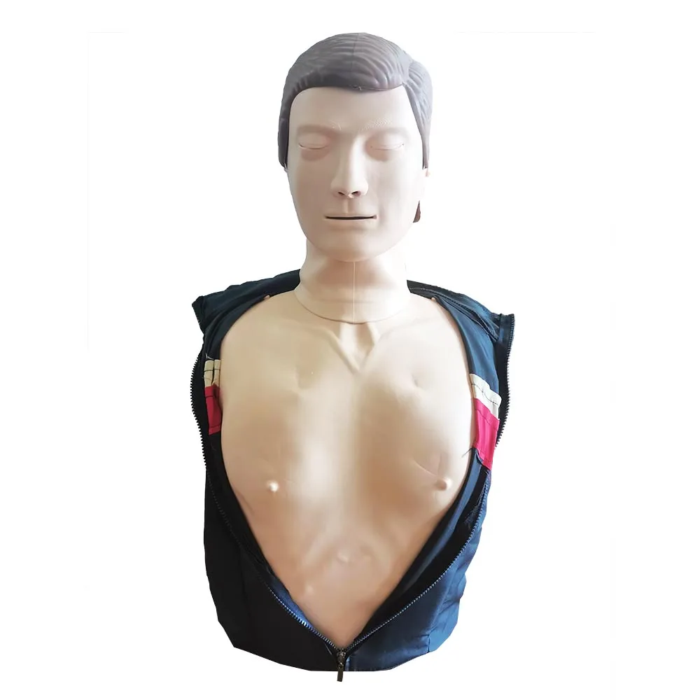 70x22x34cm Bust CPR Training Manikin Professional Nursing Training Mannequin Medical Model Human First Aid Training Model New