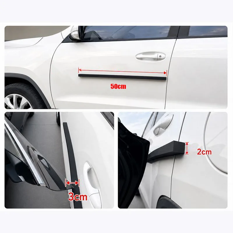2pcs Magnetic Car Door Edge Guard Strip Anti-Collision Protector Universal Magnetic Door Bumper Strips for Parking