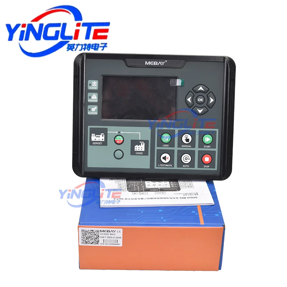 DC60D, DC62D Diesel Generator Controller LCD Control Panel for Monitoring Generator Set Parameters DC60DR, DC62DR