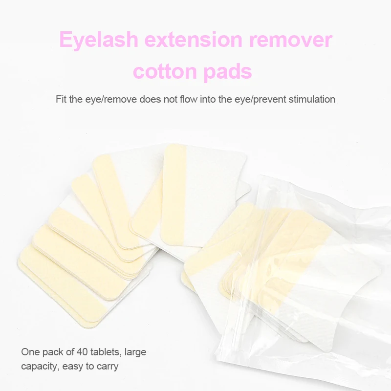 40 個使い捨て綿まつげパッチステッカーまつげを除去するためのアイパッドパッチまつげエクステンション女性メイクツール