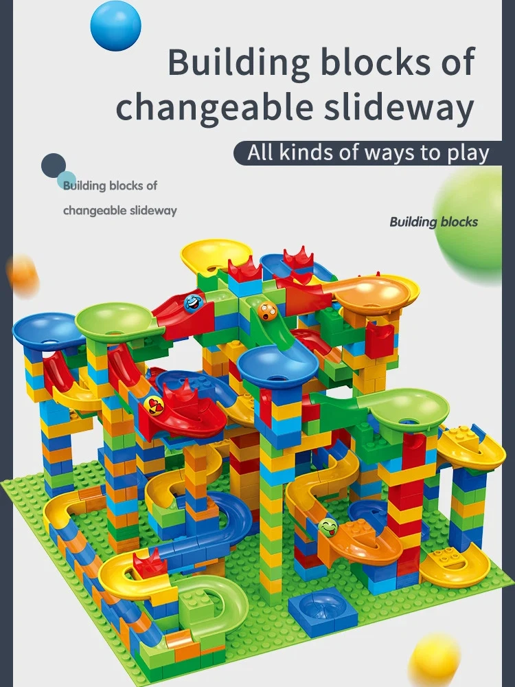 

2025 New Children'S Slide Small Block Block Assembly Particles Diy Educational Toy Gifts In Stock