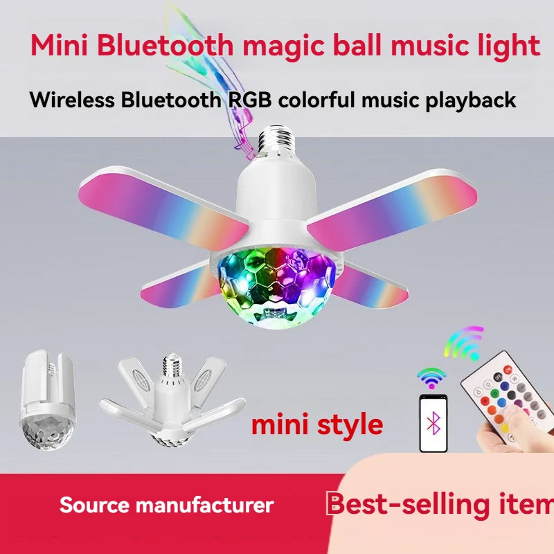 

Миниатюрный Bluetooth-светильник Magic Ball Music Light – домашний беспроводной Bluetooth-светильник с RGB-подсветкой и изменением цвета, миниатюрный светильник в форме четырехлистника
