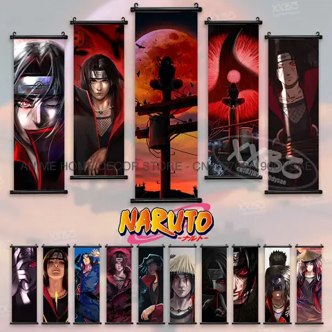 Naruto Poster Uchiha Itachi Dipinti Decorativi Anime Wall Art Cartoon Pergamene Immagine Hatake Kakashii Home Decor Wallpaper