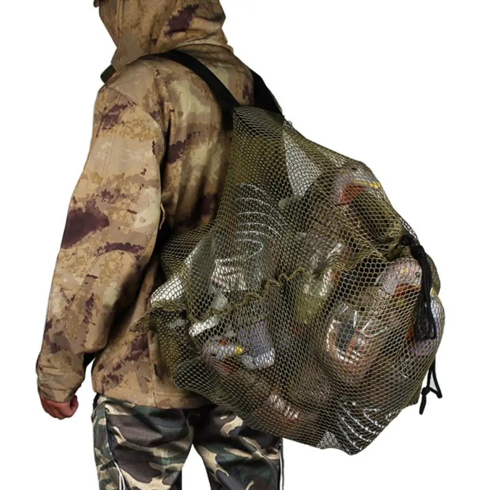 YFASHION Heavy-duty Mesh Bag Pouch Drawstring Design Outdoor Supplies For ARTIFICIAL Duck Mallard Waterfowl Turkey Decoys