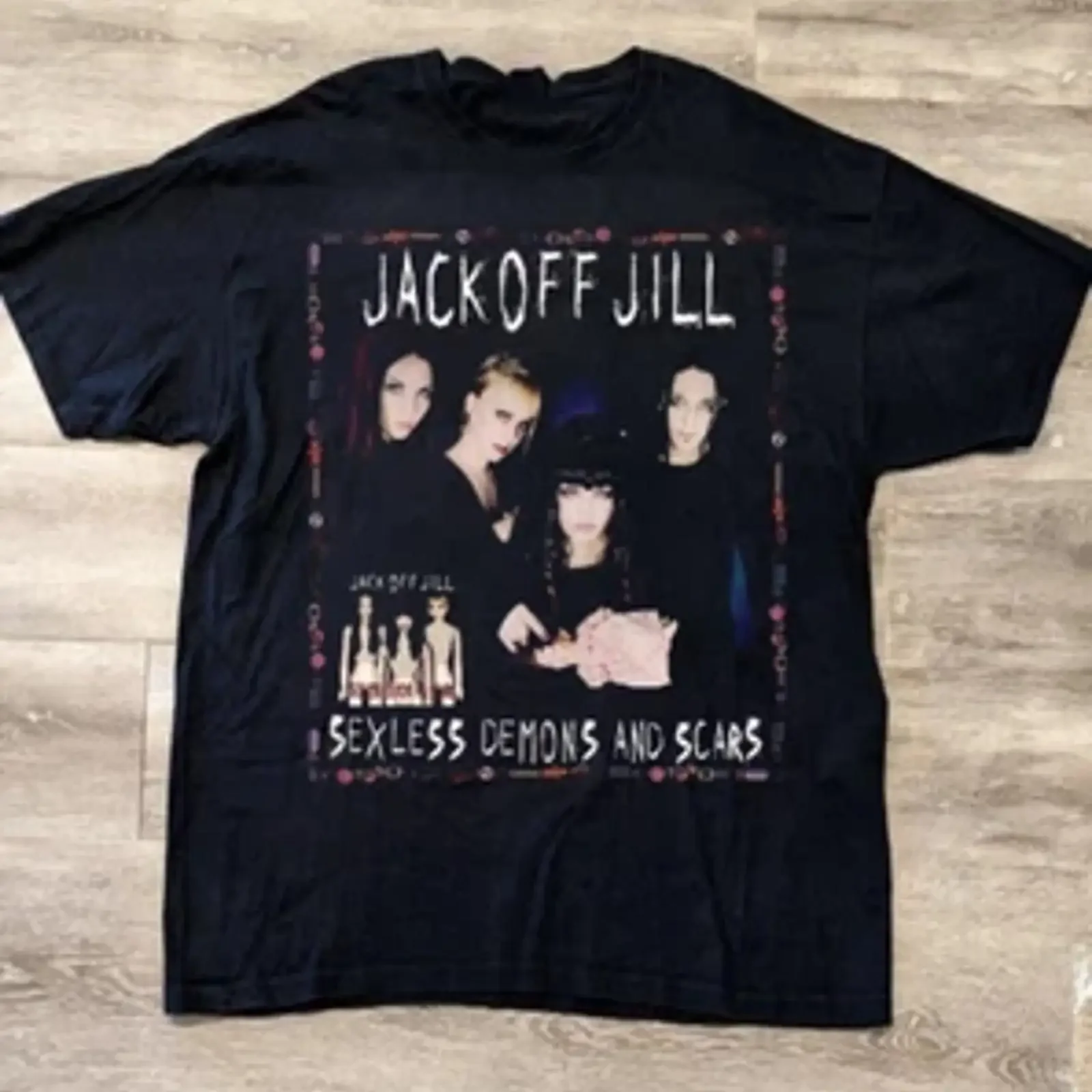 Jack Off Jill Band Demons and Scar T Shirt Full Size S 5XL vintage Washed Stylish Breathable fashion Versatile Stretched