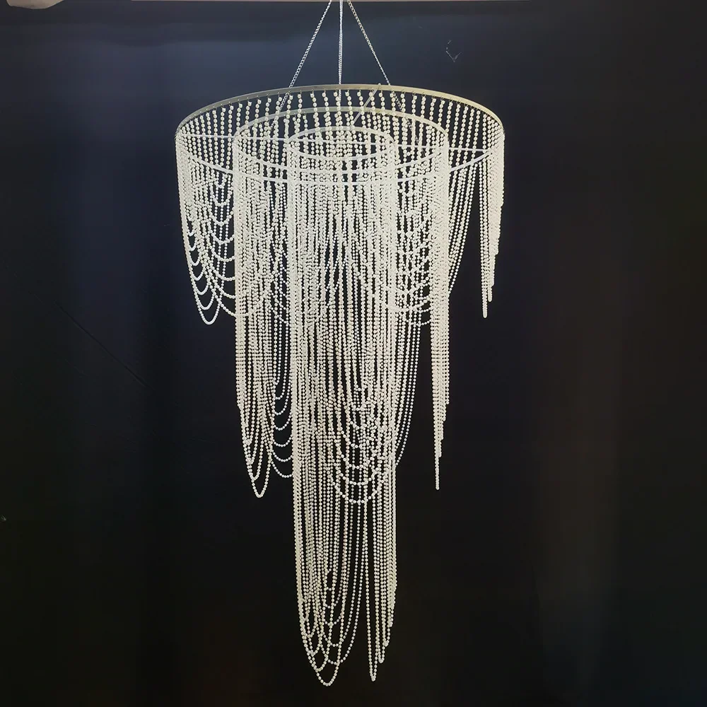 New wedding props acrylic crystal bead curtain chandelier window stage wedding venue decoration lights