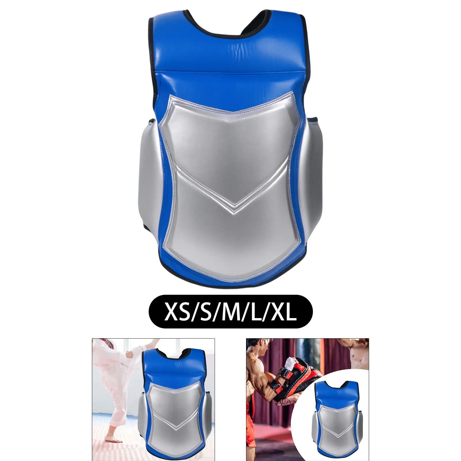 

Karate Chest Pad Guard Rib Shield Armour Gift Sanda Punching Fitness Exercise