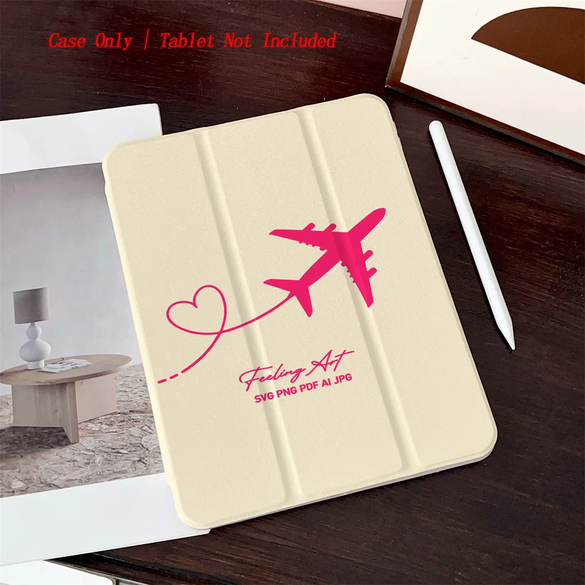 

360° Rotating Stand Case for Apple iPad - Unique Airplane Pattern - Fit Pro 11/Air 10.9/Mini 6 2025