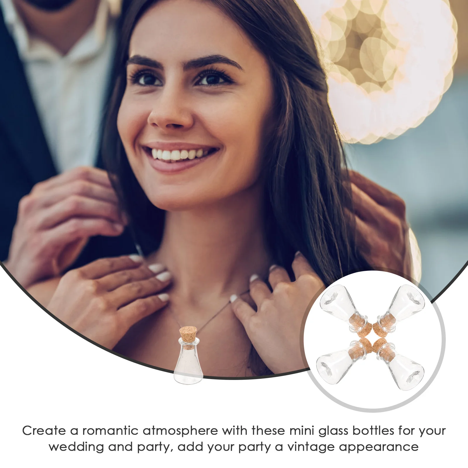 

12Pcs Tiny Glass Jars Wishing Bottles Miniature Glass Containers Cork Stopper Small Party Decoration Mini Bottles with Cork