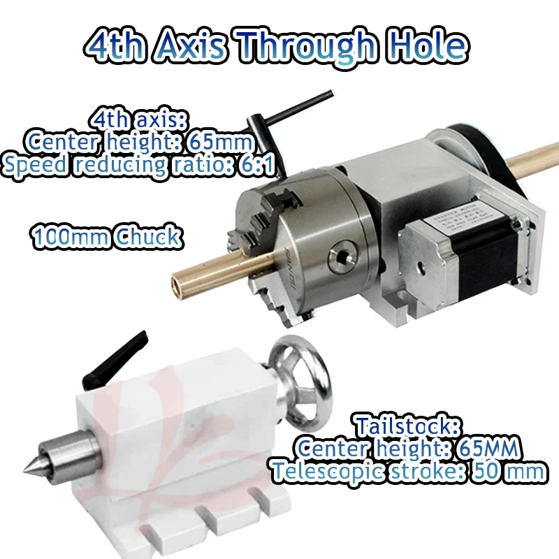 

4th Axis CNC Tailstock And Rotary Axis For CNC Router Engraver Milling Machine