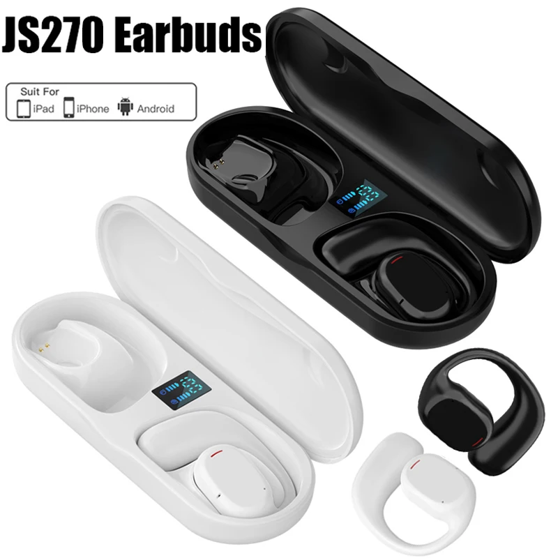 Original JS270 TWS Air Fone wireless headphone Bluetooth headset stereo sports earbuds with Mic LED headphone PK E6S Pro6 I7s V9