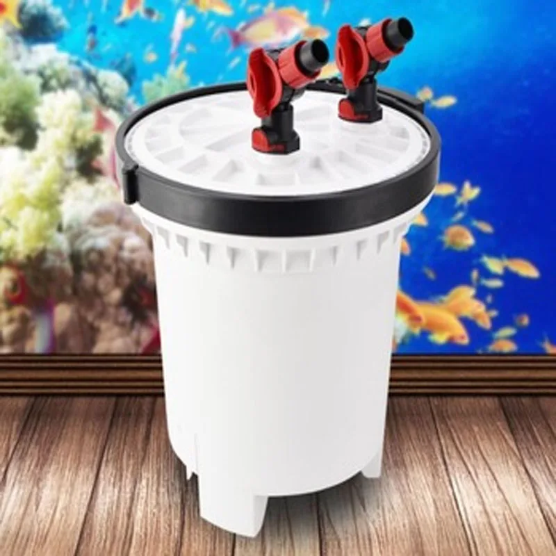 Display 4-Stage External Aquarium Canister Filter with 9W UV Sterilizer 7 Speed Variable