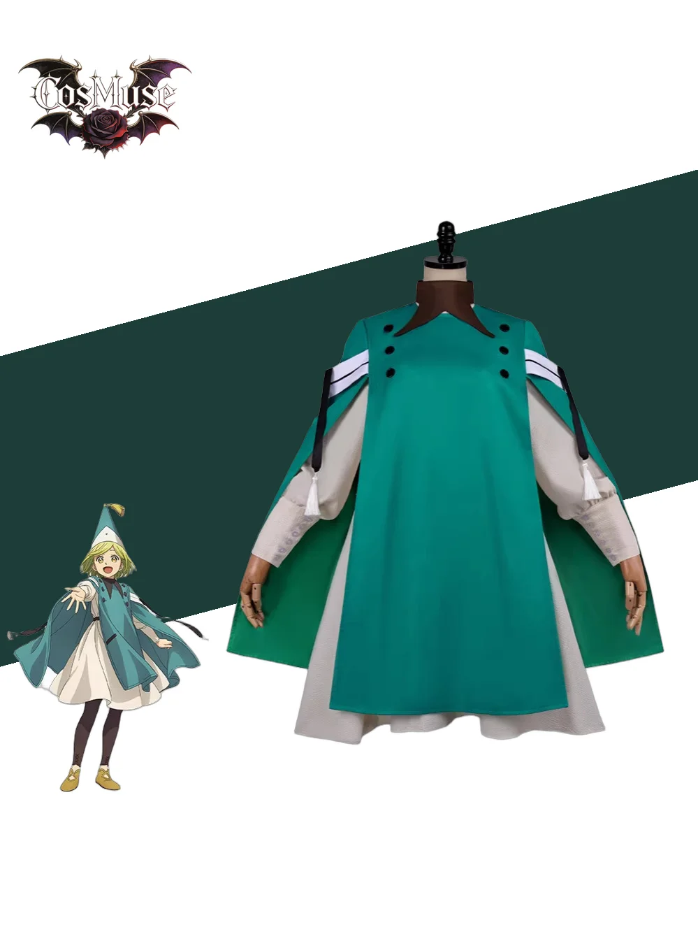 

Atelier Coco Witch Hat Cosplay Costume with Wig and Shoes Anime Magical Witch Outfit for Women Men Halloween Party Role Play