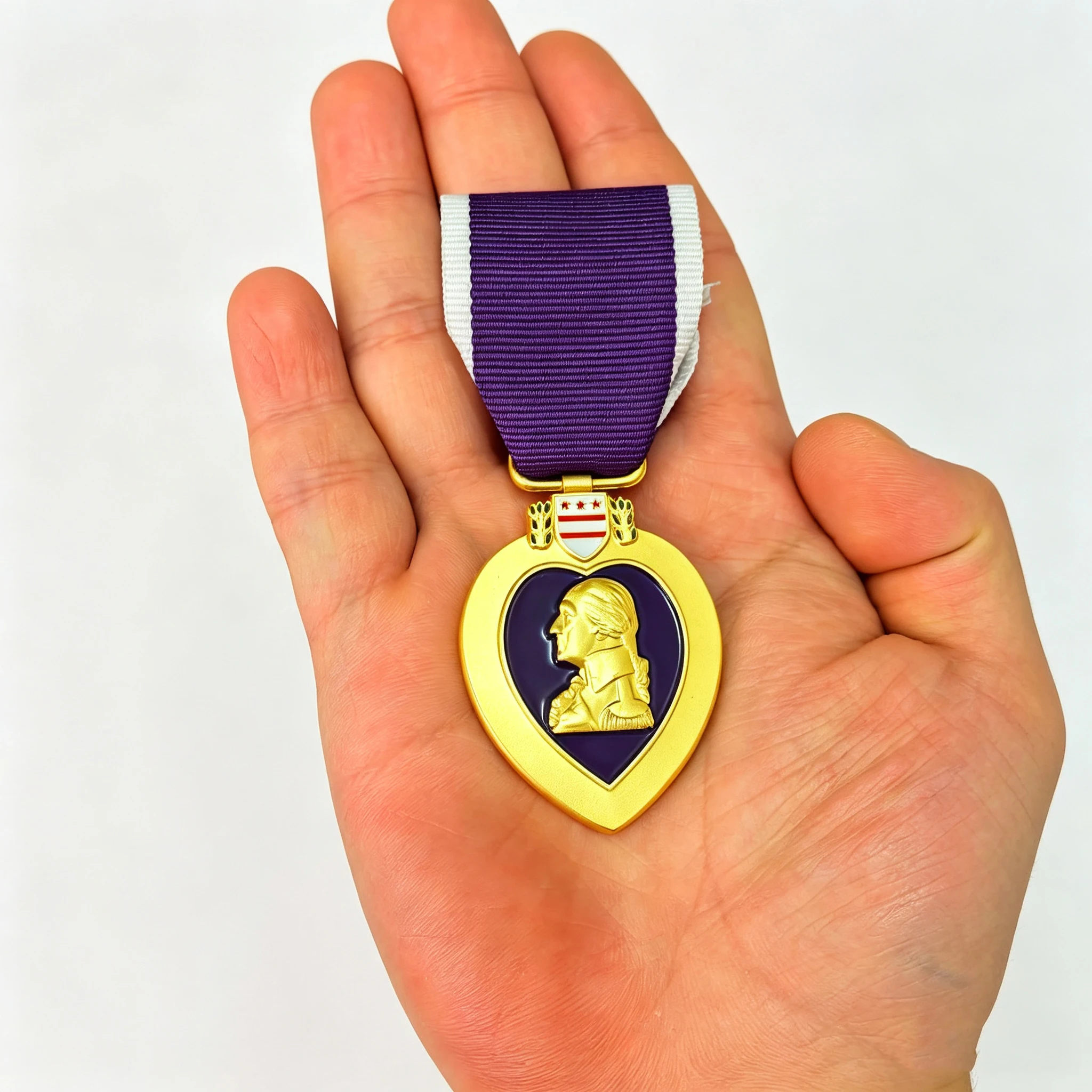 Purple Heart Military Medal Replica Vintage Metal Badge US Army Honor Souvenir Collectible Ornament For Gift Decoration view 5