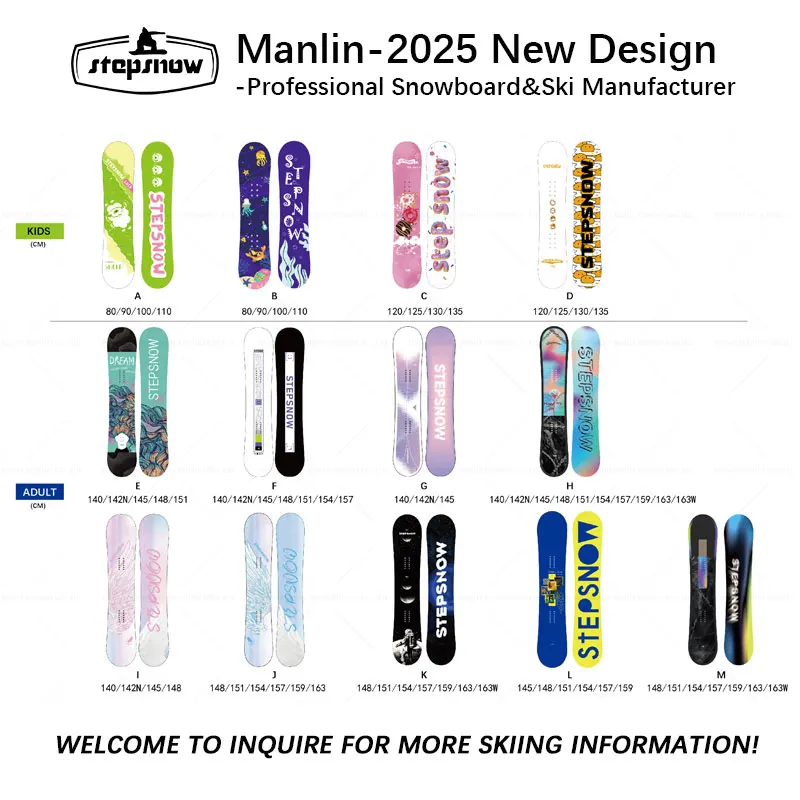 

OEM Factory Customized All Mountain Snowboards Winter Sports Stepsnow Snow Board Custom Wood Snowboard