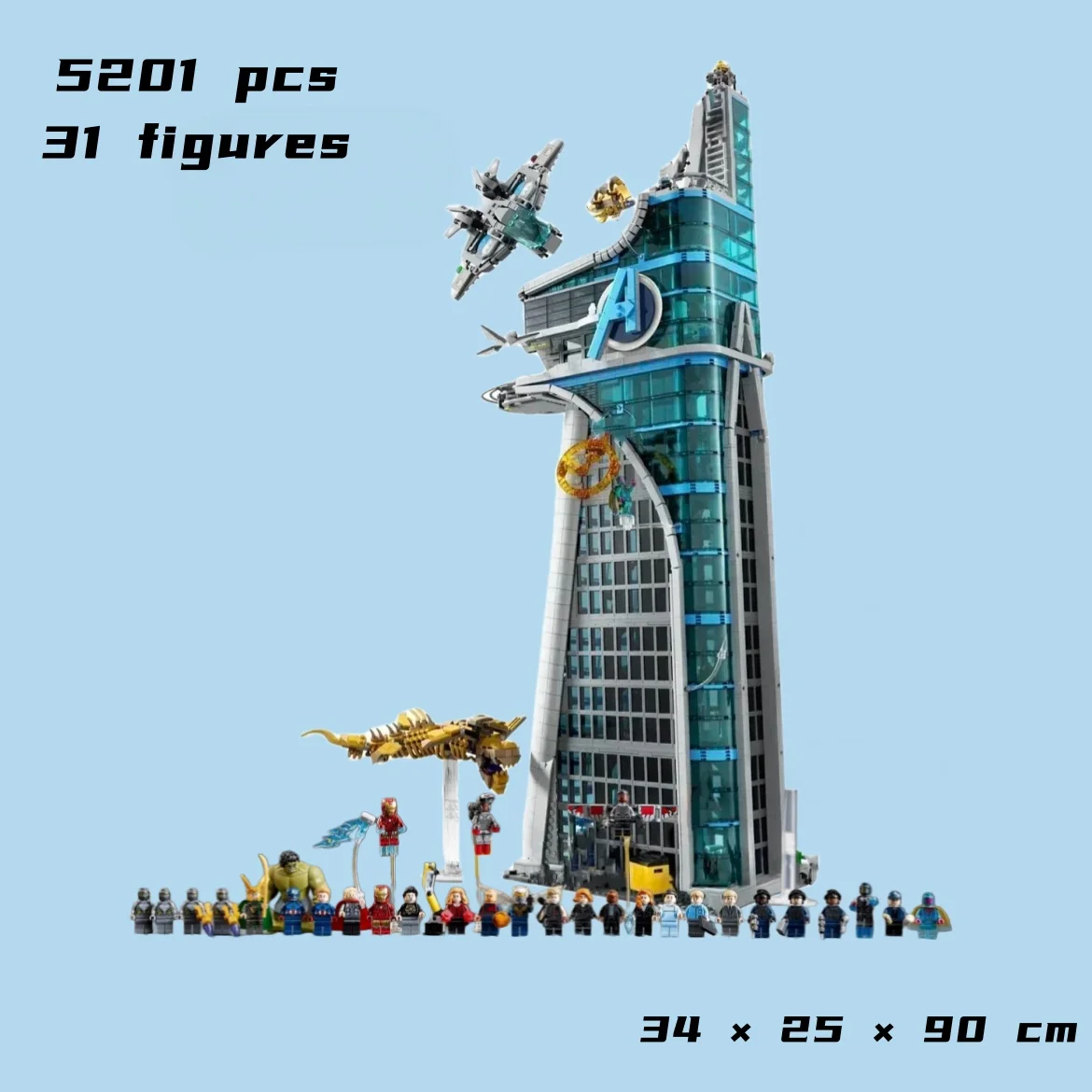Futuristic Headquarters Tower Super Hero Skyscraper Model Christmas Toy Gifts Building Blocks Bricks 5201pcs for Family Decor image 3