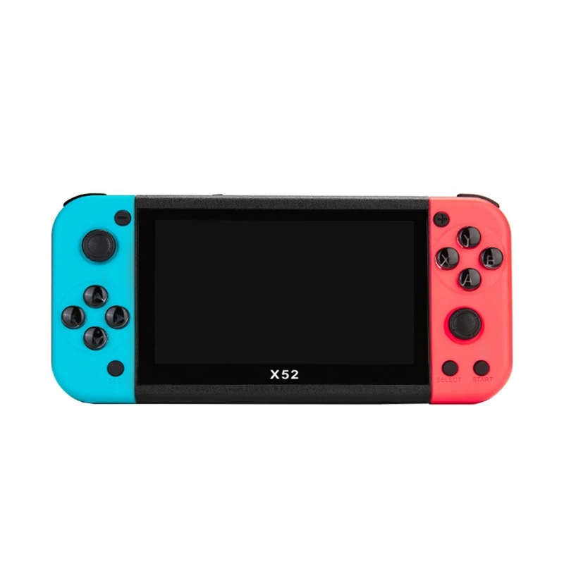 

Портативная игровая консоль X52, HD 5,1 дюйма, портативная игровая консоль в ретро стиле, встроенные классические игры в ретро стиле, простая установка, аудио и видео плеер