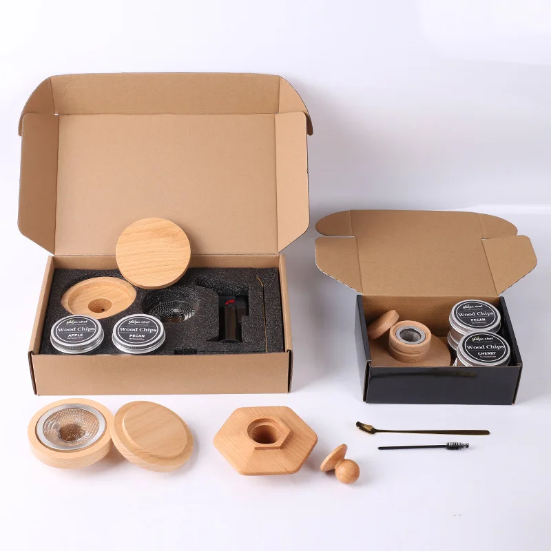 

Popular Cocktail Smoker Set Wooden Smoker Wood Chips Cocktail Smoker Wine Ice Granules