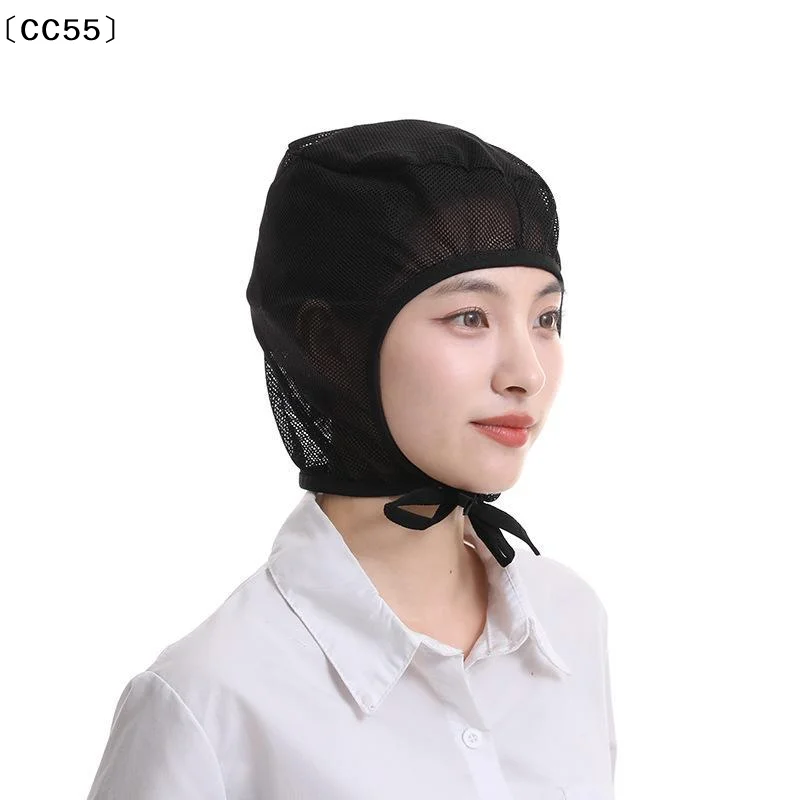 Breathable Mesh Work Cap Adjustable Tie Washable Fabric Perfect For Food Factory Catering Clean Workspace〔CC55〕