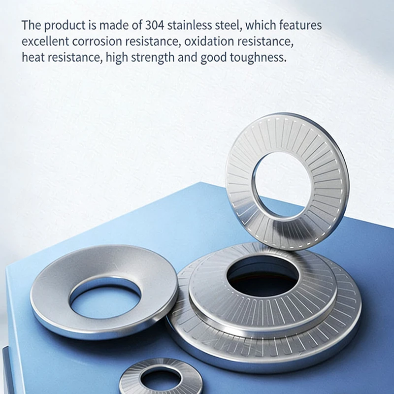 304 Stainless Steel Disc Spring Washer Serrated Tooth Anti Slip Locking Gasket M3 M4 M5 M 6M10M12M14M16M8M20