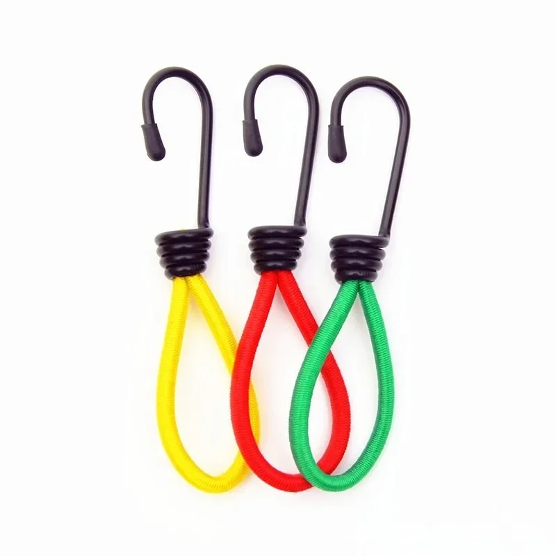 4pcs 15cm Tent Elastic Rope Cord with Hook Camping Tent Fixation Elastic Stretch Rope Outdoor Accessories