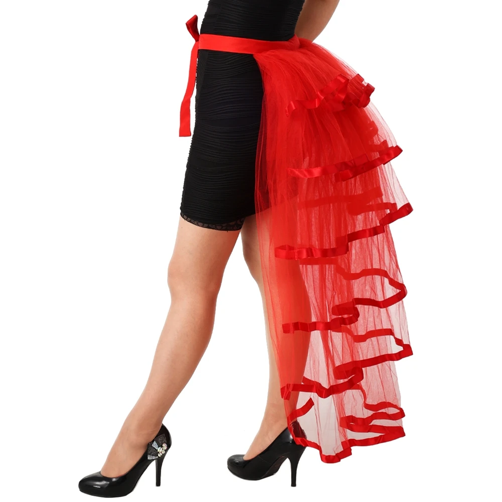チュールチュチュスカート女性スチームパンクマーメイドバックバッスルスカートカーニバルパーティー衣装